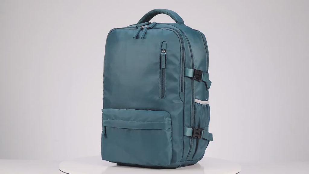 Airline-Approved Large Capacity Travel Backpack with 16" Laptop Compartment, Shoe Pocket & Multi-Pocket Organizer - Durable 180° Open Top, USB Charging, 360° Spinner Wheels for Business, Gym, School, Travel Backpack