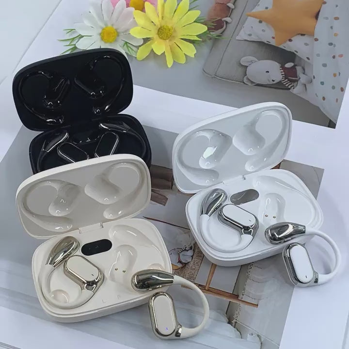 New Style True Wireless On-Ear Earpods • Not In-Ear • TWS HIFI Bass 9D Stereo HD Calling Earphones • Compatible with Android And Iphone • Perfect Sports Earpieces And Smart Headphones for Music, Gaming Couples, Valentine's Day Pres