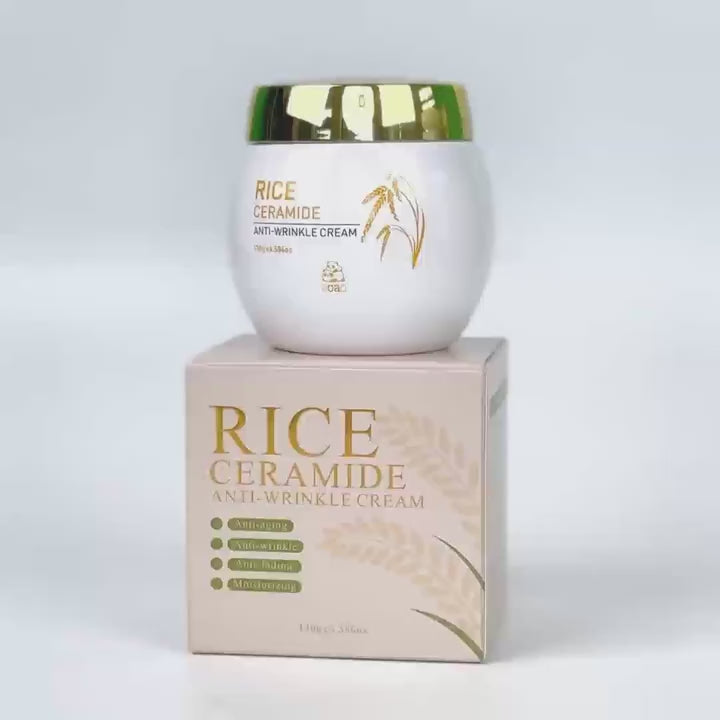 130G/4.586Oz Rice Cream Collagen Nourishing Moisturizer Ceramide Smooths Fine Lines And Tightens Skin / Skincare Make Skin Younger Looking