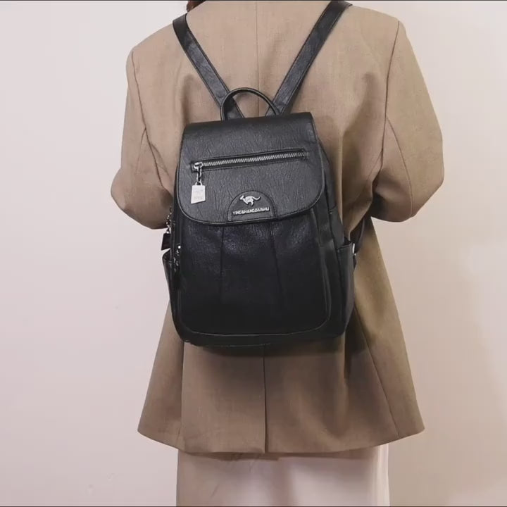 New Large Capacity Women's Backpack, Fashionable Versatile Casual Minimalist Vintage Shoulder Crossbody Bag