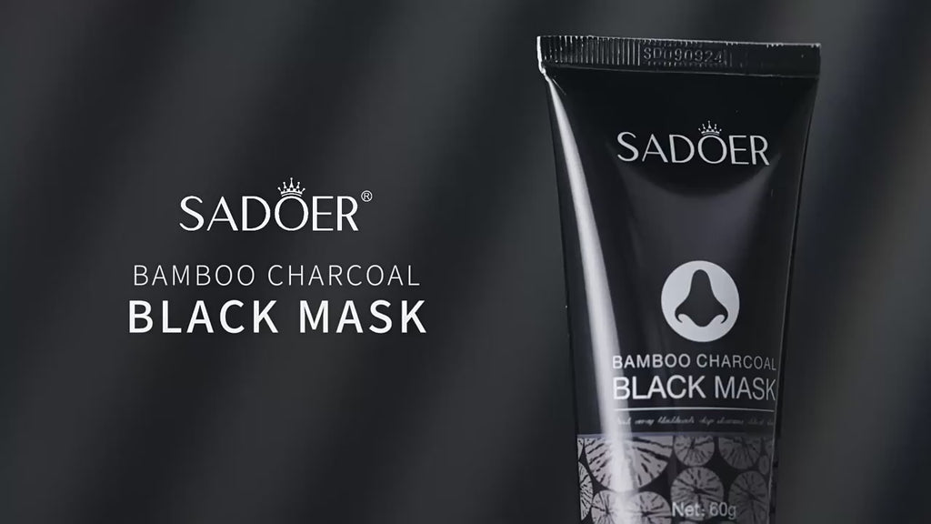 Bamboo Charcoal Cleansing Mud Mask • Deeply Cleanses Pores • Moisturizes the Face • Refines Skin Texture • Ideal for Oily Skin • Suitable for Both Men and Women