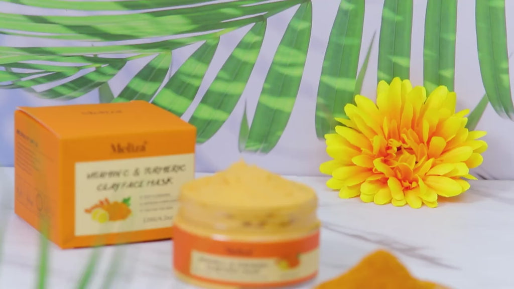 Turmeric Vitamin C Cleaning Facial Mask Turmeric Mud Facial Mask Deep Cleaning Facial Mask Vitamin C Smearing Facial Mask Perfect Gift for Christmas, Halloween, Carnival, Valentine's Day and New Year
